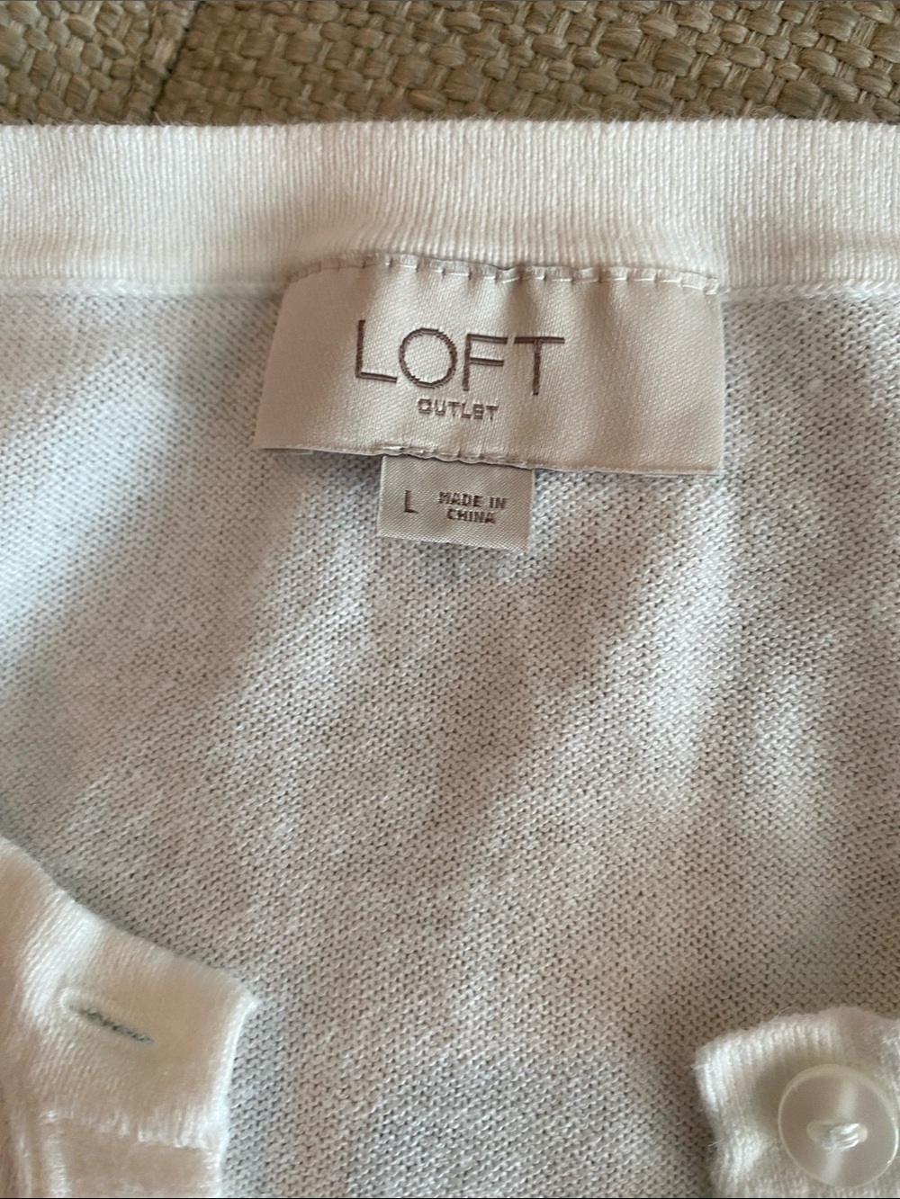LOFT White Lightweight Cardigan - Picture 2 of 7